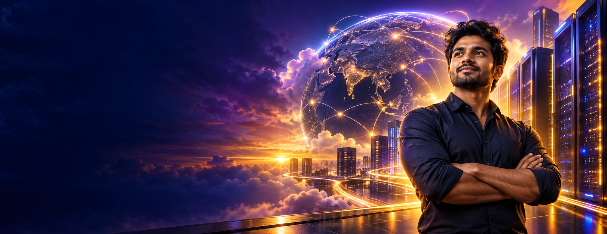 AI-generated AWS Cloud Practitioner + Solutions Architect Associate campaign scene