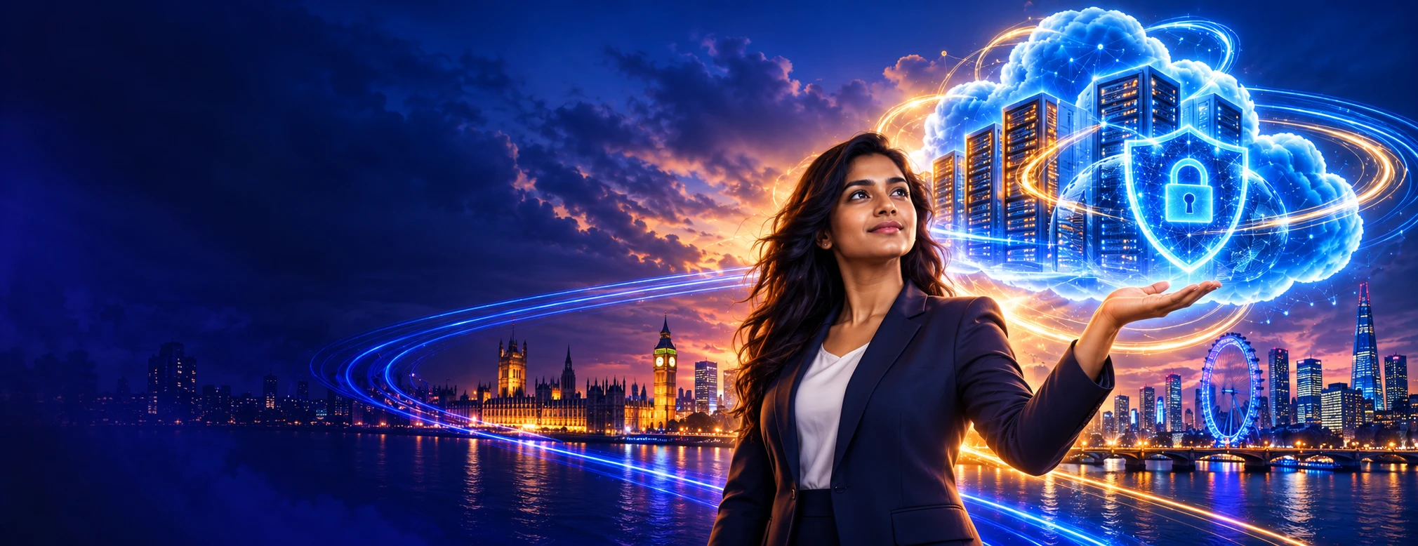 AI-generated cloud technology professional in a subject-specific training environment