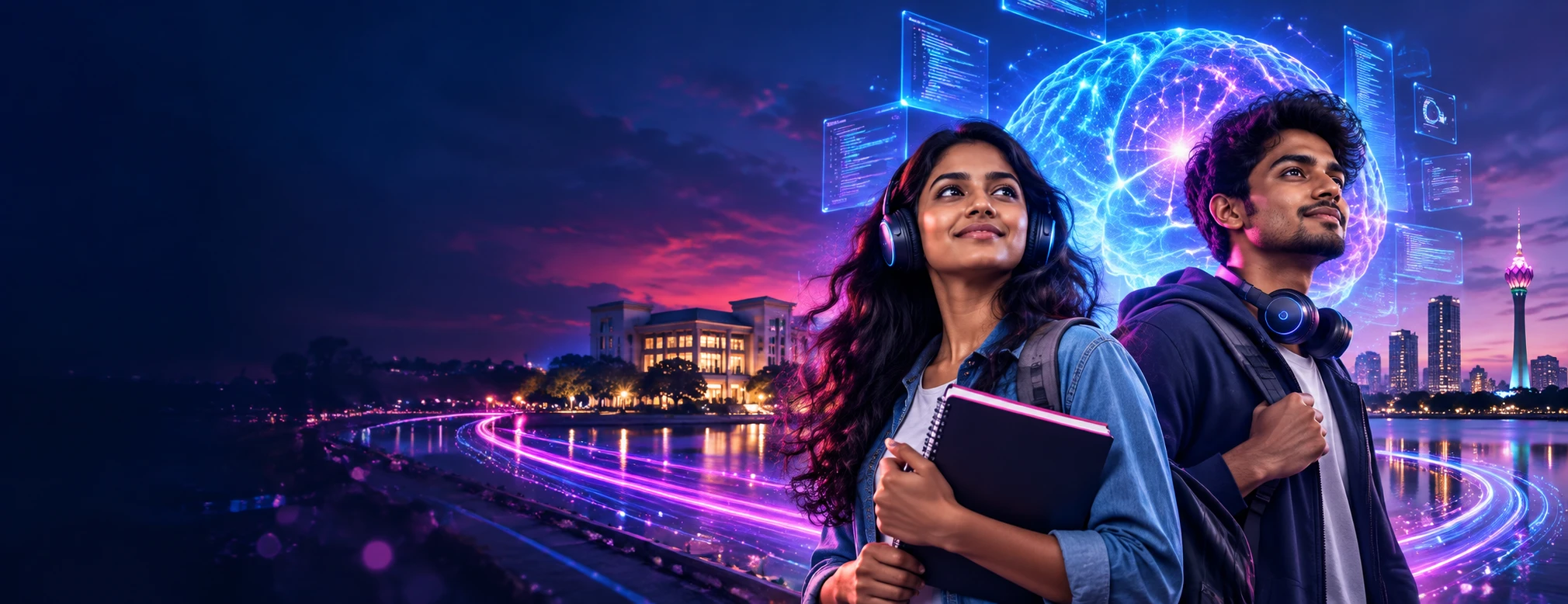 AI-generated Diploma in Information Technology and Artificial Intelligence campaign scene