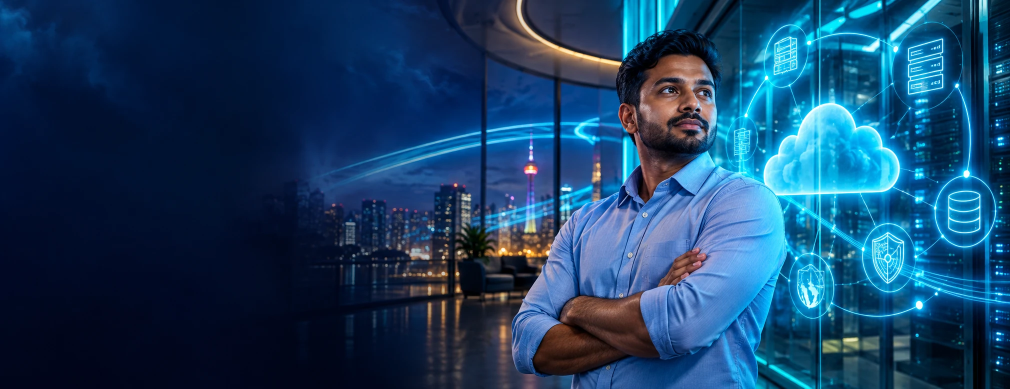 AI-generated Microsoft Azure Administrator Programme (AZ-900 + AZ-104) campaign scene