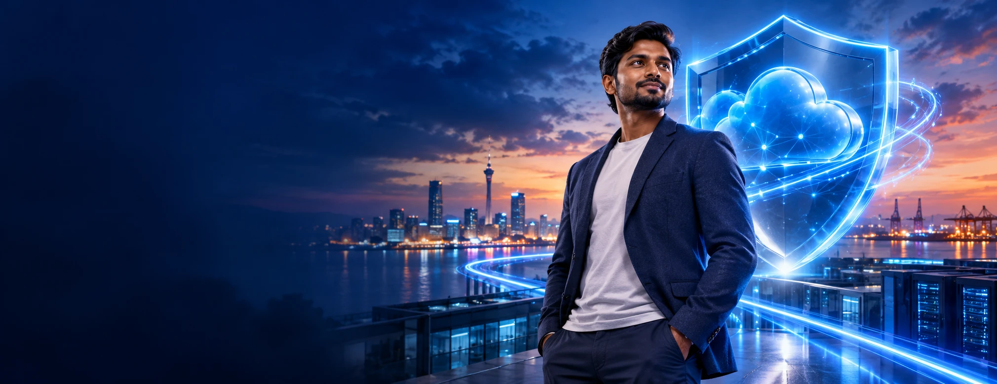 AI-generated Microsoft Azure Security Engineer Programme campaign scene