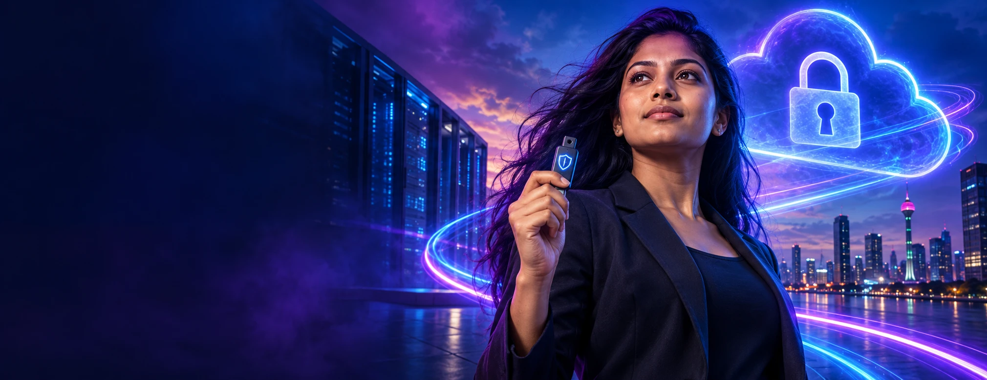 AI-generated Microsoft Azure Security campaign scene