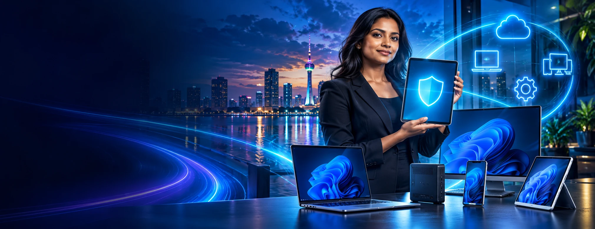 AI-generated Microsoft Endpoint Administrator campaign scene