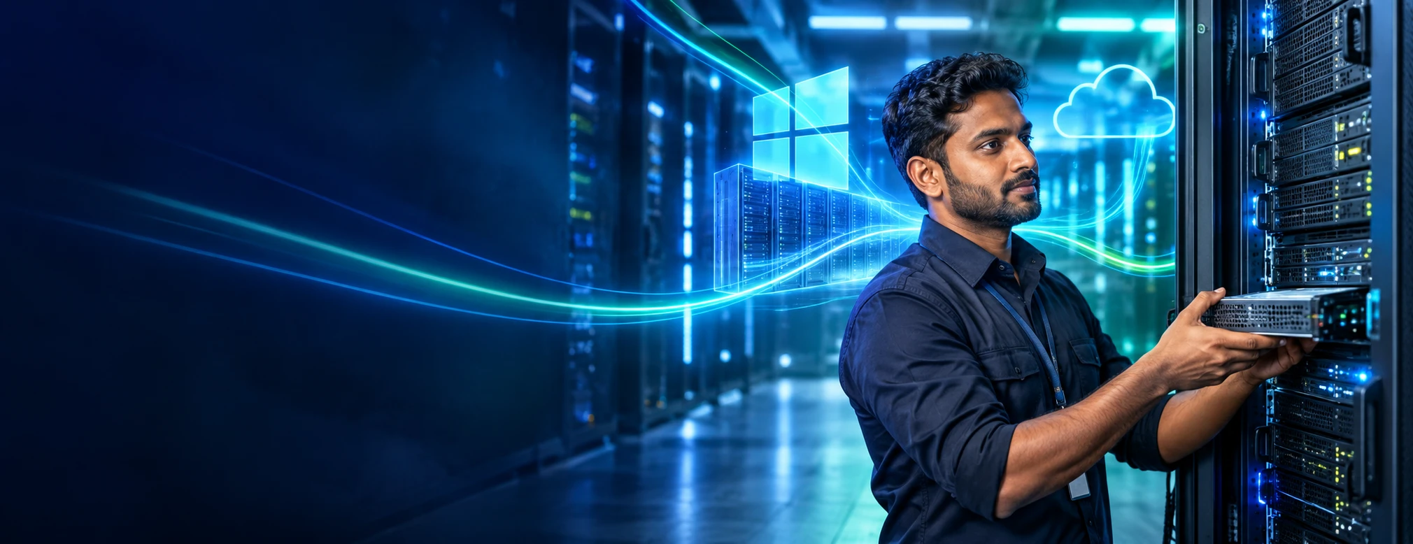 AI-generated Windows Server Administration Workshop campaign scene